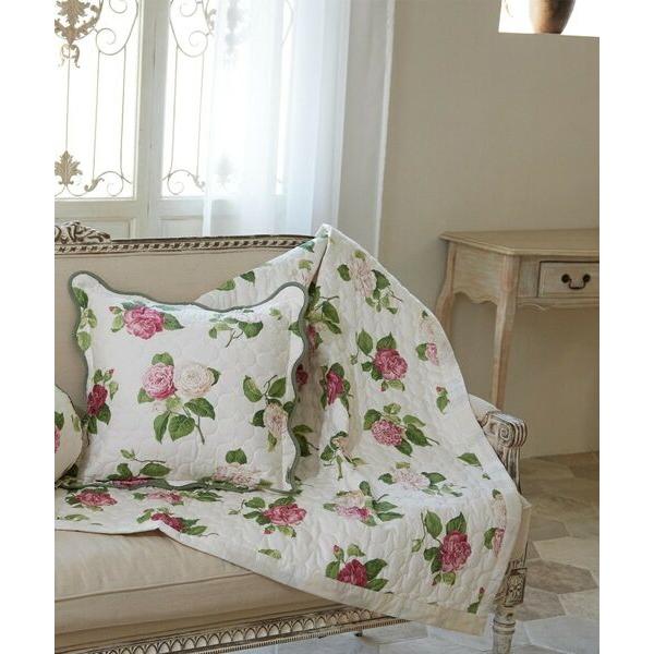 LAURA ASHLEY / ローラ アシュレイ カミール柄 キルトマルチカバー 140×100cm