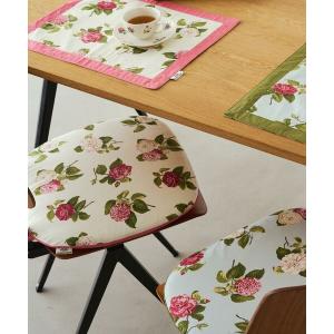 LAURA ASHLEY 花柄ストライプ　シートクッション　ローラアシュレイ LAURA ASHLEY（ローラアシュレイ） クッション クッションカバー