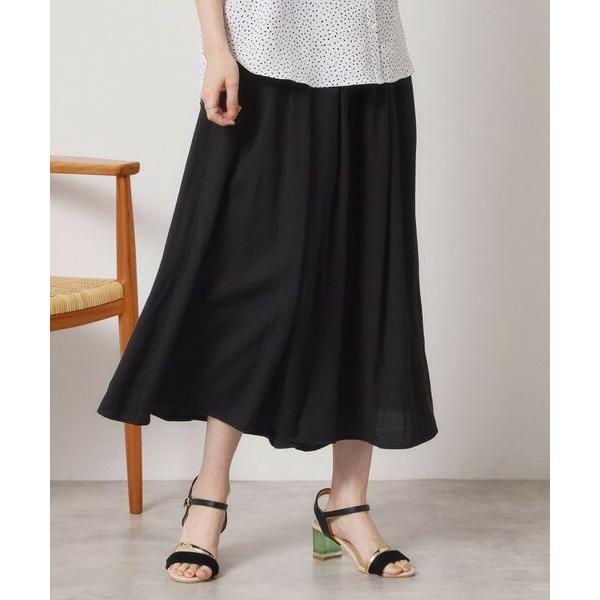 ITS'DEMO / イッツデモ 【さらりタッチ／ウエストゴム／手洗い可】強撚スラブスカーチョ