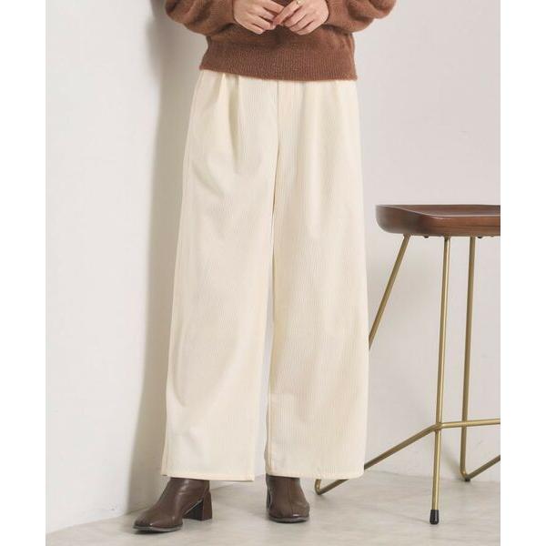 ITS'DEMO / イッツデモ 【洗濯機OK／ウエストゴム】コーデュロイワイドパンツ