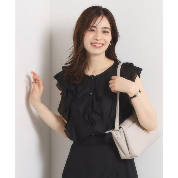 ITS'DEMO / イッツデモ 【手洗い可／セットアップ可】シアーフリルブラウス