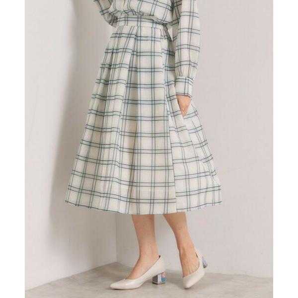 ITS'DEMO / イッツデモ 【セットアップ可／手洗い可】シアーチェックスカート