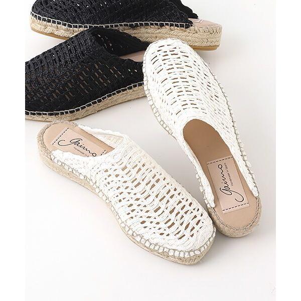 gaimo / ガイモ スクエアラフィアミュール