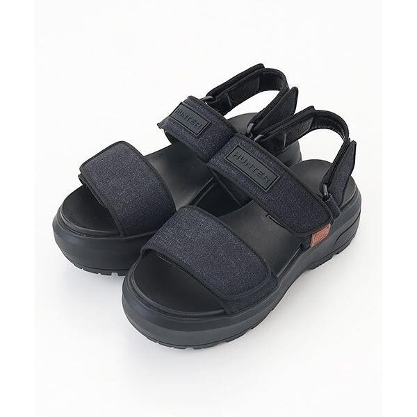 HUNTER / ハンター ユニセックス デニム シティ リベル ヒール ストラップ サンダル