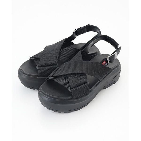 HUNTER / ハンター ユニセックス シティ リベル ウェビング クロスオーバー サンダル