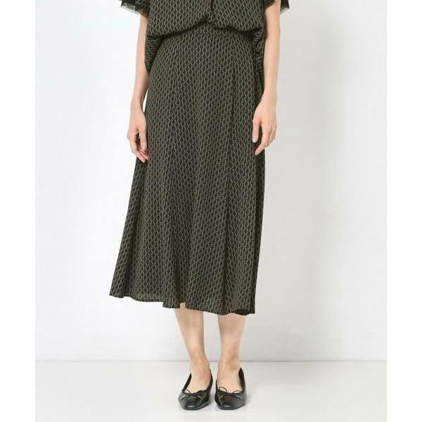 CORDIER / コルディア 【セットアップ／洗える】大人の着映え 幾何柄プリントフレアスカート