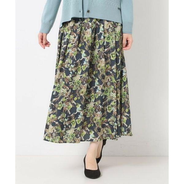 CORDIER / コルディア 【S〜3Lサイズ／セットアップ】レーヌプリントスカート