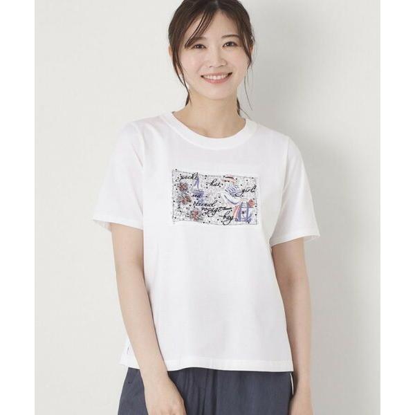 CORDIER / コルディア 【M〜3Lサイズ】パッチワークデザインボーダーTシャツ