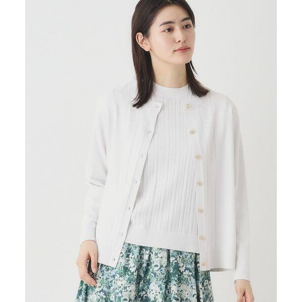 CORDIER / コルディア 【アンサンブル/洗える】大人可愛い編み柄カーディガンニット