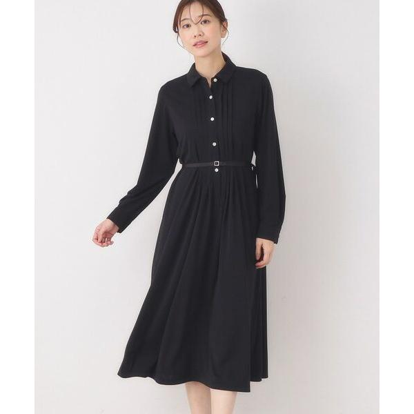 CORDIER / コルディア 【M〜3Lサイズ/洗える】幾何プリントジャージワンピース（無地あり）