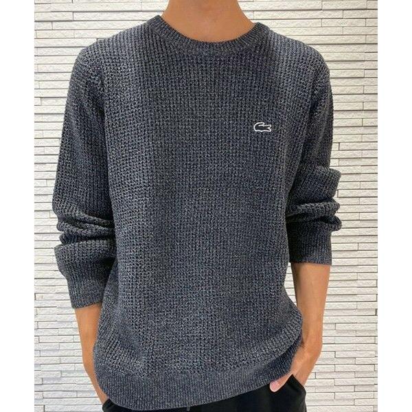 LACOSTE / ラコステ ヘザーカラーリングワッフルニット / メランジニット