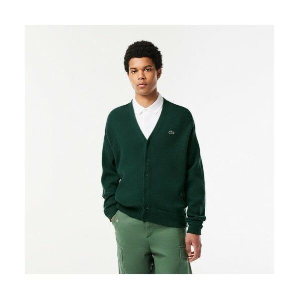 LACOSTE / ラコステ ガーター編みVネックカーディガン