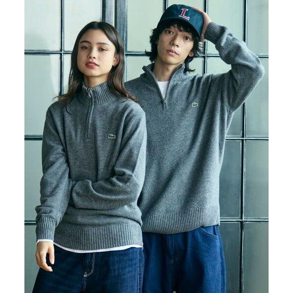 LACOSTE / ラコステ ハイネックハーフジップ ウールニットセーター