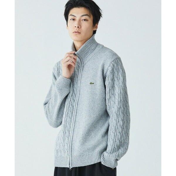 LACOSTE / ラコステ クレイジーニッティングハイネックジップカーディガン / ダブルジップ ...