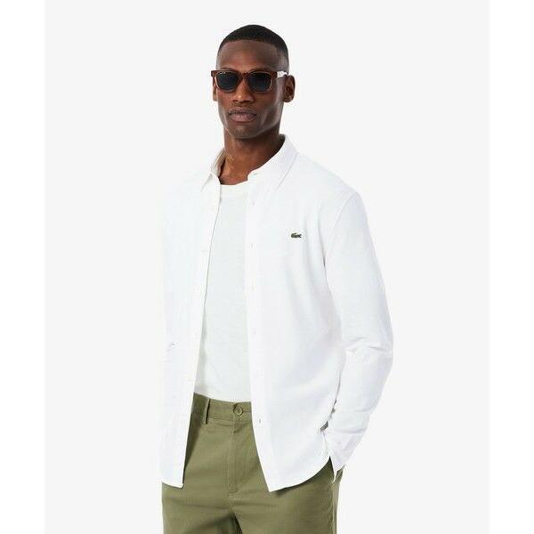 LACOSTE / ラコステ スリムフィット オーガニックコットン鹿の子地長袖シャツ