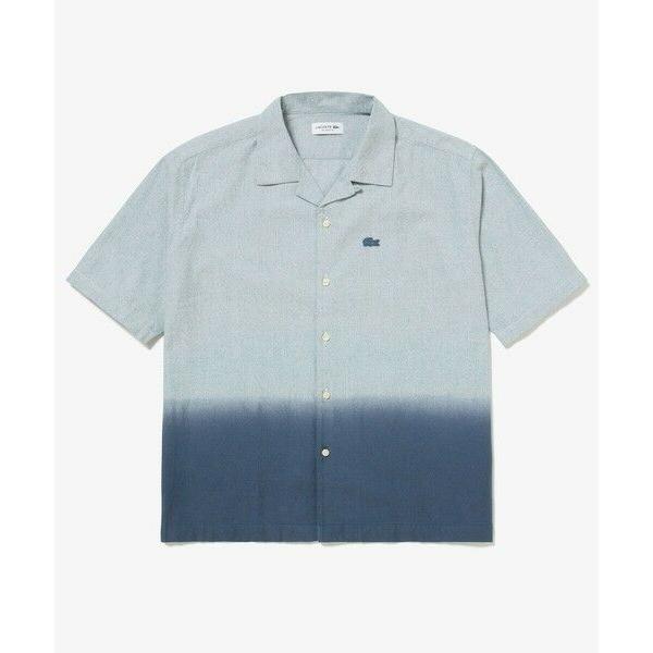 LACOSTE / ラコステ グラデーション コットンオックスフォード オープンカラーシャツ