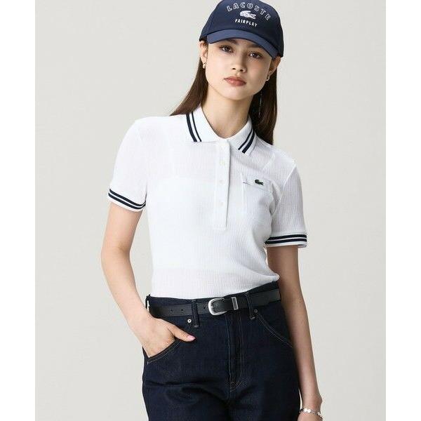 LACOSTE / ラコステ フランスメイド ナローリブニット スリムフィットポロシャツ