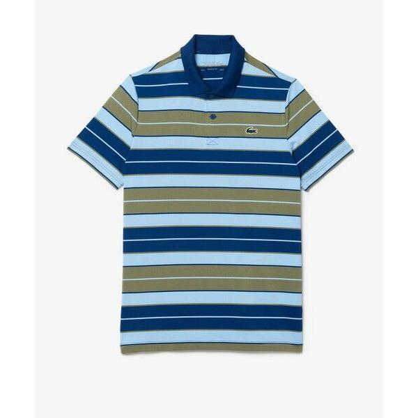 LACOSTE / ラコステ UVカット UPF50+ マルチカラーボーダーウルトラドライポロシャツ