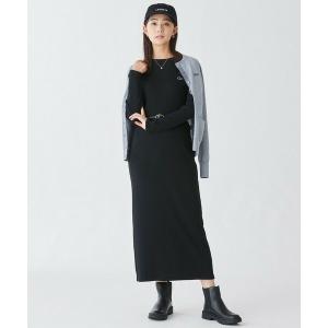 ✨美品✨【ラコステ・ビームスボーイ】ポロシャツワンピース　マキシ丈　ブラック38 ラコステ ビームスボーイ LACOSTE x BEAMS BOY 18SS 別注 ポロ
