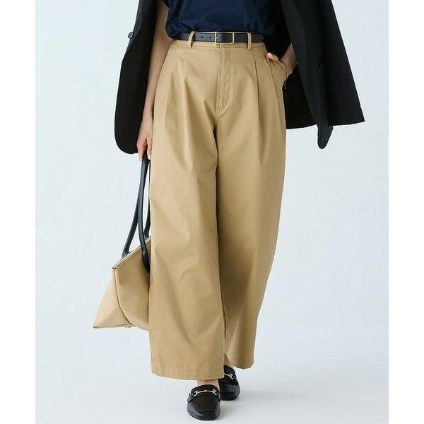 LACOSTE / ラコステ ダブルタック ワイドチノトラウザーズパンツ ワイドパンツ