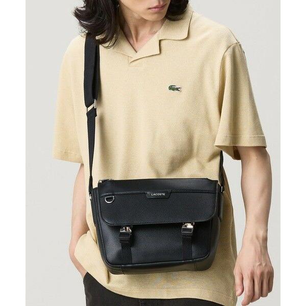 LACOSTE / ラコステ オシアン レザーフラップ ショルダーバッグ