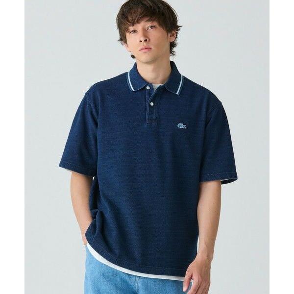 LACOSTE / ラコステ 配色リブニットインディゴポロシャツ
