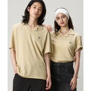 LACOSTE / ラコステ コットン×リネン オープンカラーネックポロシャツ