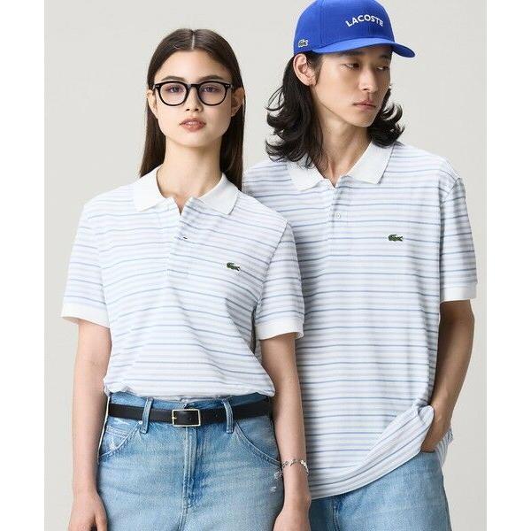 LACOSTE / ラコステ マルチボーダー鹿の子地ポロシャツ