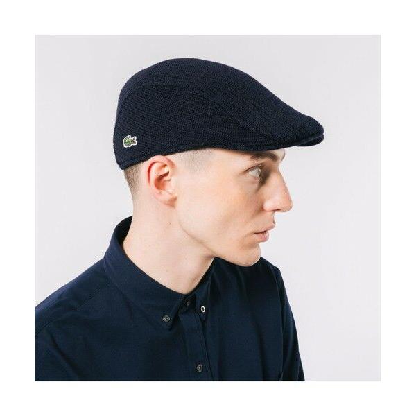 LACOSTE / ラコステ ワニロゴパッチリブニットハンチング