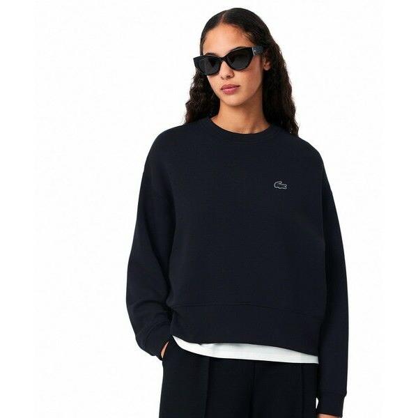 LACOSTE / ラコステ クロップド丈 オーバーサイズクルーネックスウェット トレーナー