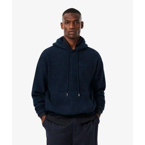LACOSTE / ラコステ ダブルフェイスルーズフィットフーディー メランジ プルオーバーパーカー