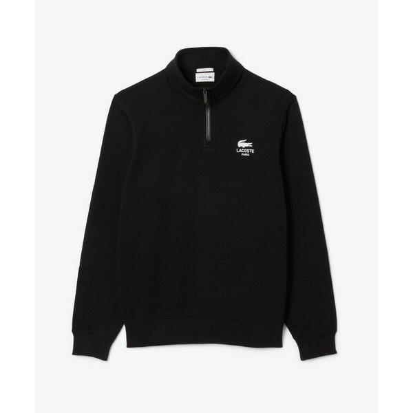 LACOSTE / ラコステ 裏パイル地 ワンポイントプリントハーフジップスウェット トレーナー