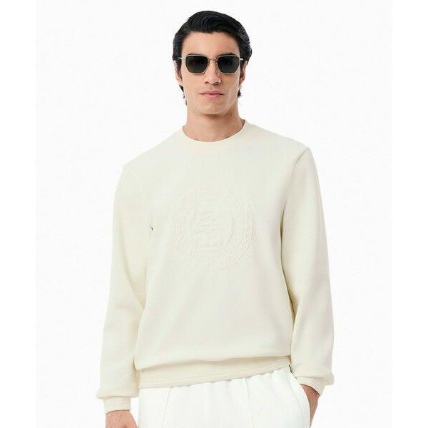 LACOSTE / ラコステ トーン・オン・トーンローレルステッチダブルフェイスクルーネックスウェッ...