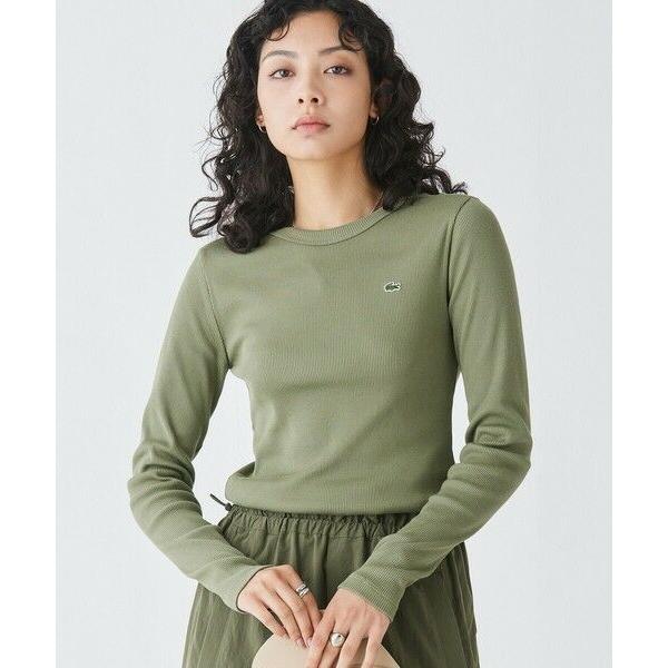 LACOSTE / ラコステ ワンポイントリブニットスリムセーター