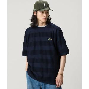 LACOSTE / ラコステ オーバーサイズ パイル地切り替え同色ボーダーTシャツ