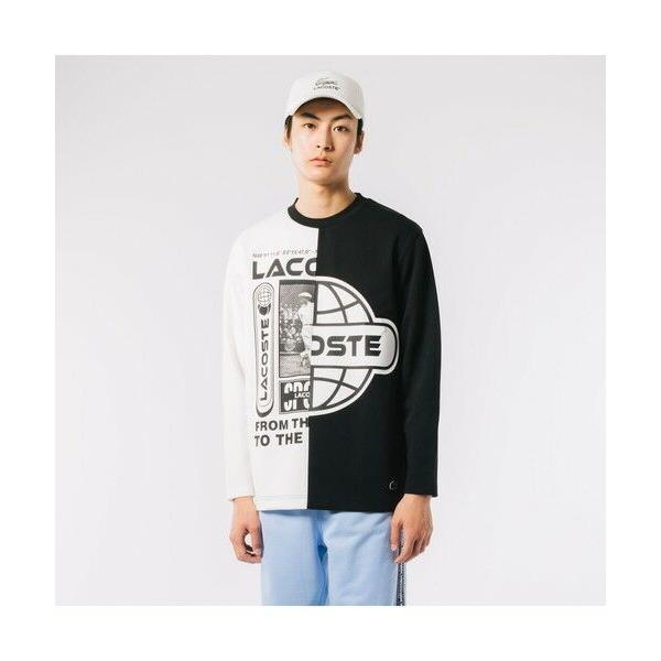 LACOSTE / ラコステ アシンメトリーダンボールニットTシャツ