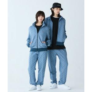 LACOSTE ラコステ モノグラム ジャージ 水色Lサイズ ラコステ LACOSTE モノグラムジャカードトラックジャケット