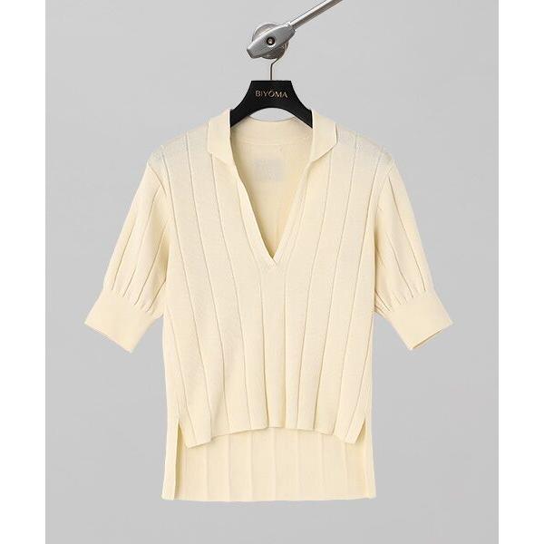BIYOMA / ビヨーマ シルキーコットンリブニット トップス