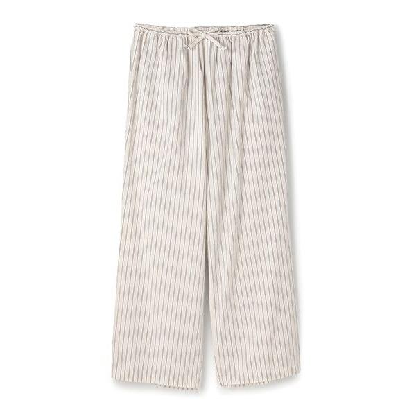 BIYOMA / ビヨーマ COTTON LINEN STRIPE PAJAMA PANTS