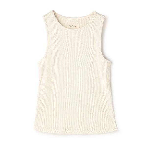 BIYOMA / ビヨーマ SILK RIB AMERICAN SLEEVE TANK TOP