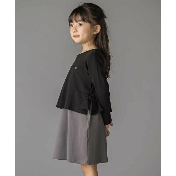 BeBe Petits Pois Vert / ベベ プチ ポワ ヴェール 【店舗限定】重ね着風配色...
