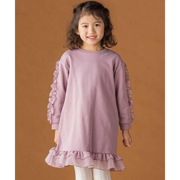 BeBe Petits Pois Vert / ベベ プチ ポワ ヴェール 【店舗限定】裏毛チュール...