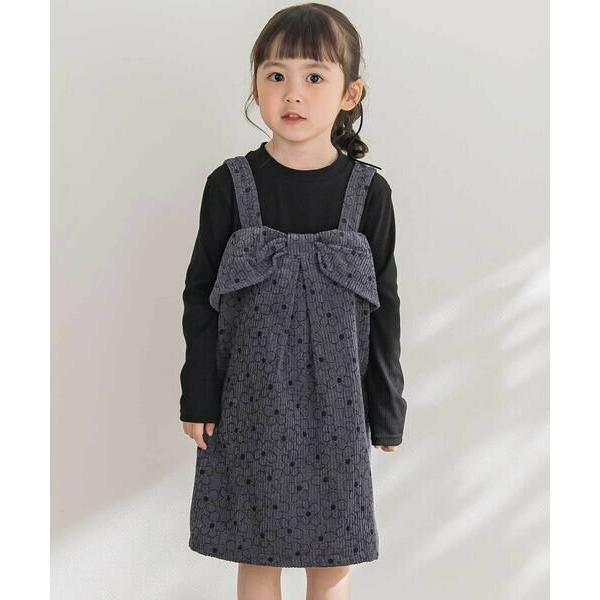 BeBe Petits Pois Vert / ベベ プチ ポワ ヴェール 【店舗限定】花柄コールテ...