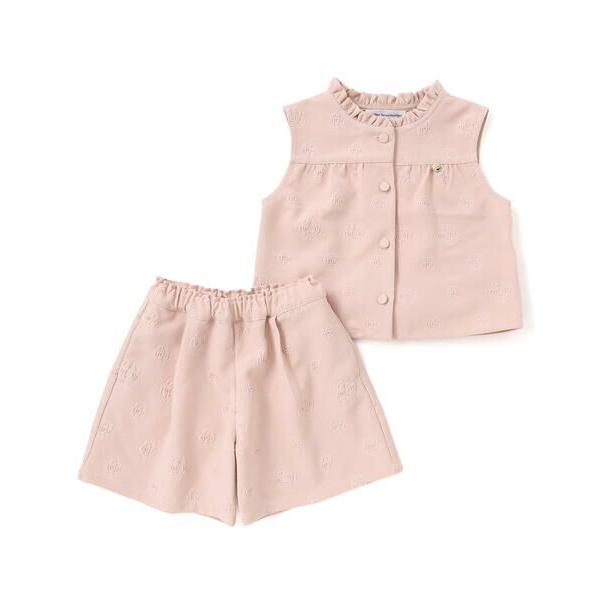 BeBe Petits Pois Vert / ベベ プチ ポワ ヴェール 【店舗限定】型押し花柄ベ...