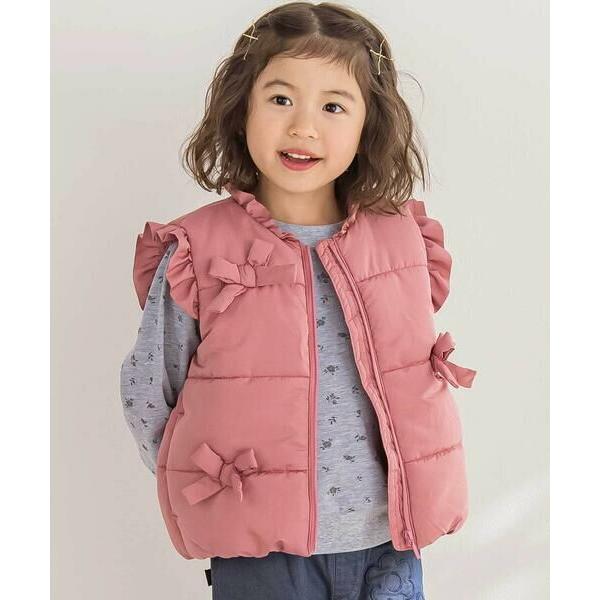 BeBe Petits Pois Vert / ベベ プチ ポワ ヴェール 【店舗限定】リボンフリル...