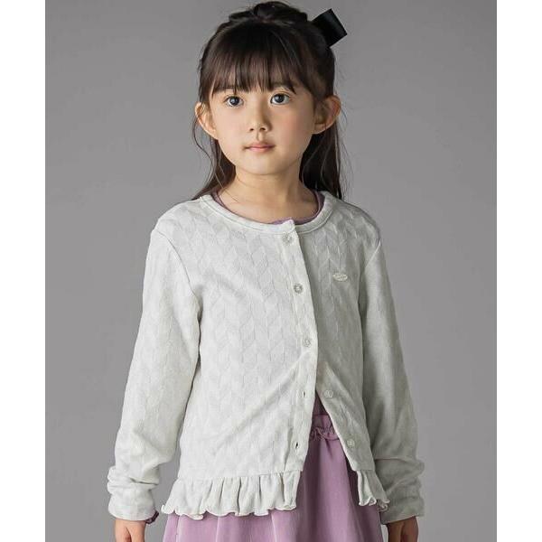 BeBe Petits Pois Vert / ベベ プチ ポワ ヴェール ヘリンボーンラメニットカ...
