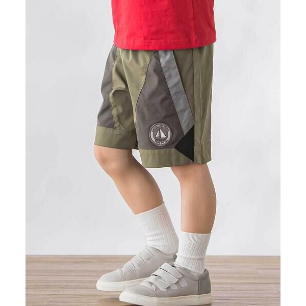 BeBe Petits Pois Vert / ベベ プチ ポワ ヴェール 4色切替ショートパンツ(...