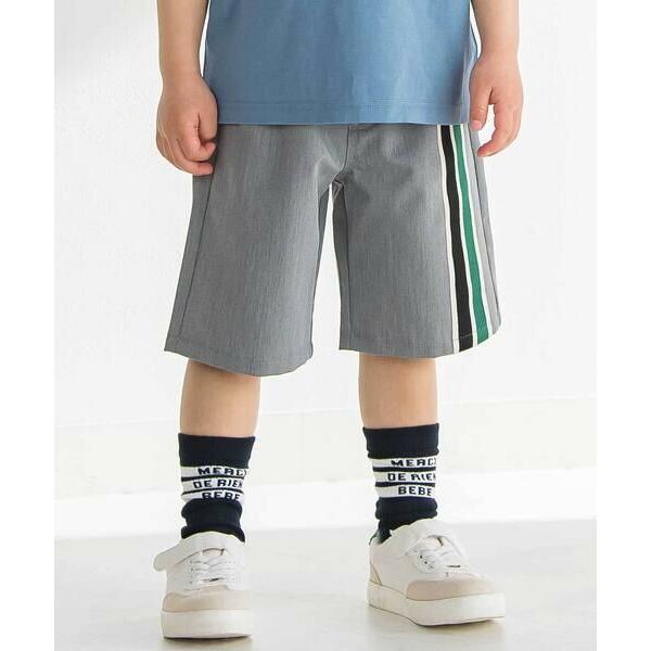 BeBe Petits Pois Vert / ベベ プチ ポワ ヴェール ラインテープ入りショート...