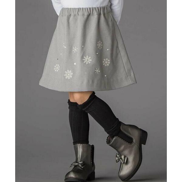 BeBe Petits Pois Vert / ベベ プチ ポワ ヴェール 雪刺しゅう+ラインストー...