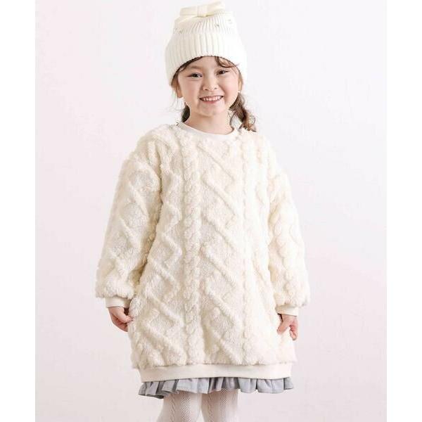 SLAP SLIP / スラップ スリップ 【お揃い】天使の羽もこもこケーブルボアワンピース(80~...